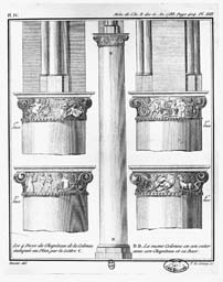 Chapiteau de la Création, gravure d'après le dessin de Le Gentil de la Galaisière