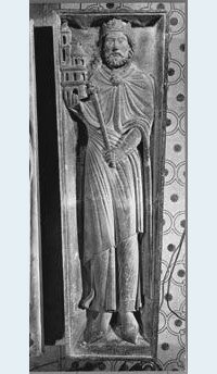 Gisant de Childebert provenant de l'abbaye de Saint-Germain-des-Prés, vers 1145