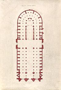 Plan de Notre-Dame de Paris par Robert-Victor-Marie-Charles Ruprich