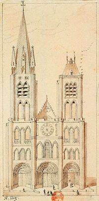 Vue de la façade occidentale par Adrien Dauzats
