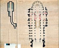 Plan de l'Eglise de l'Abbaye Royale de S.t Denis en France